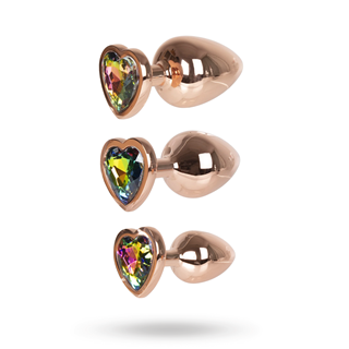 Metal Heart Plug Gold Rose Kit