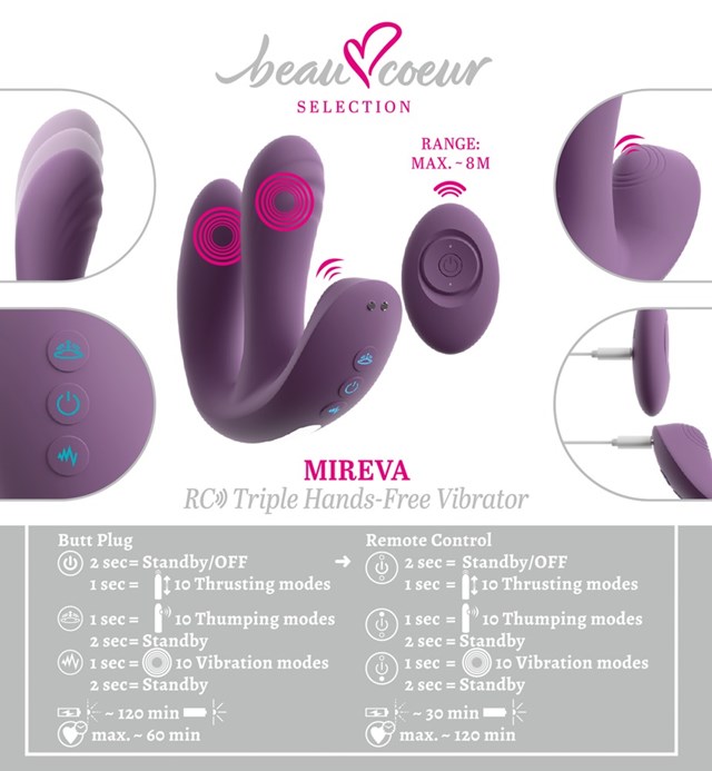 MIREVA RC Triple Hands-Free Vibrator