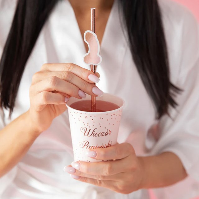 Brudens polterabend Sugrør Penis Rosé 8-pak