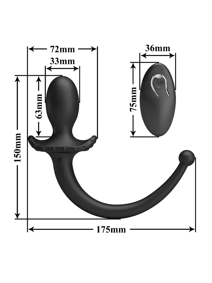 Mr. Play Remote Control Vibrating Butt Plug Tail