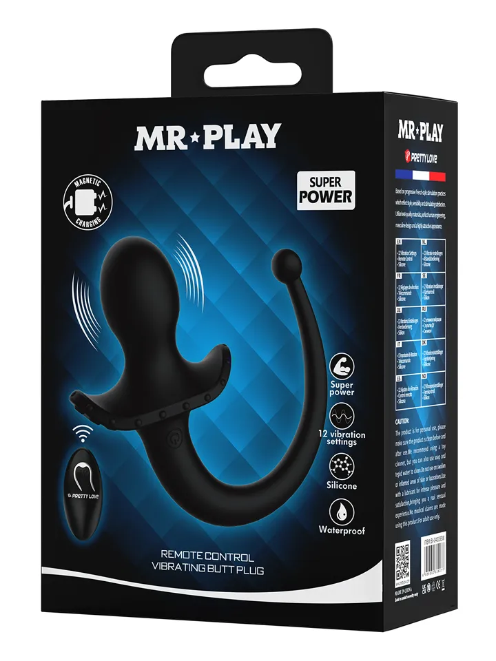 Mr. Play Remote Control Vibrating Butt Plug Tail