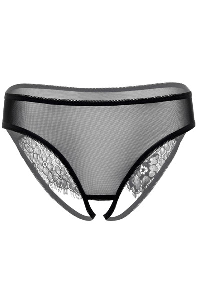 Nicolette Crotchless Panty Black