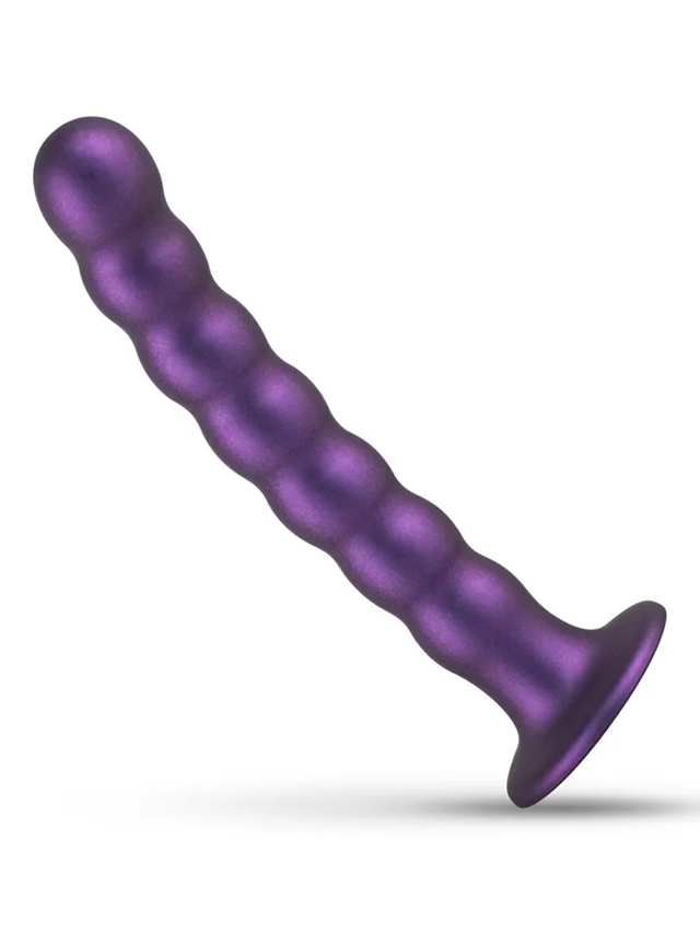 Pegging Dildo Metallic Purple 17 cm