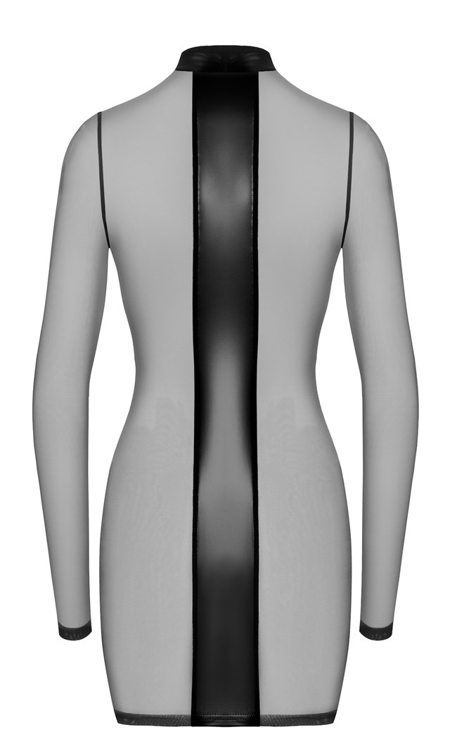 F369 Crossfire Mesh & Wetlook Mini Dress