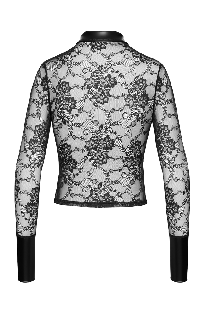 F377 Noirelle Lace Button-up Shirt