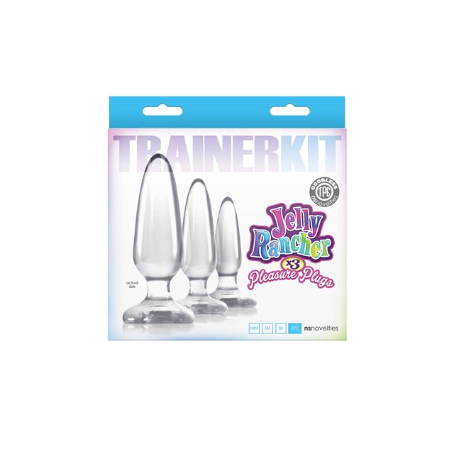 Jelly Rancher 3x Clear Pleasure Plugs Training Kit
