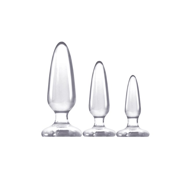Jelly Rancher 3x Clear Pleasure Plugs Training Kit