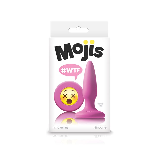Moji's WTF Lyserød Mini Silikone Plug med Emoji