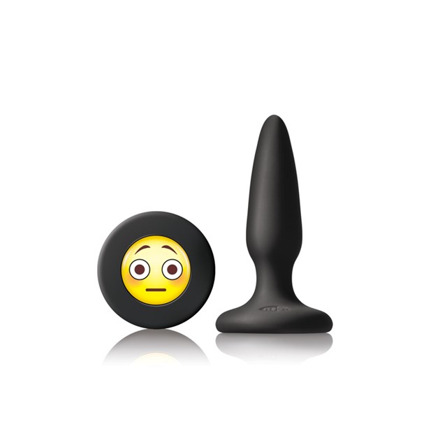 Moji's OMG Sort Mini Silikone Plug med Emoji