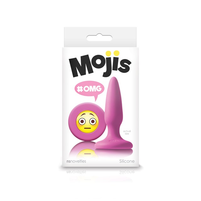 Moji's OMG Lyserød Mini Silikone Plug with Emoji