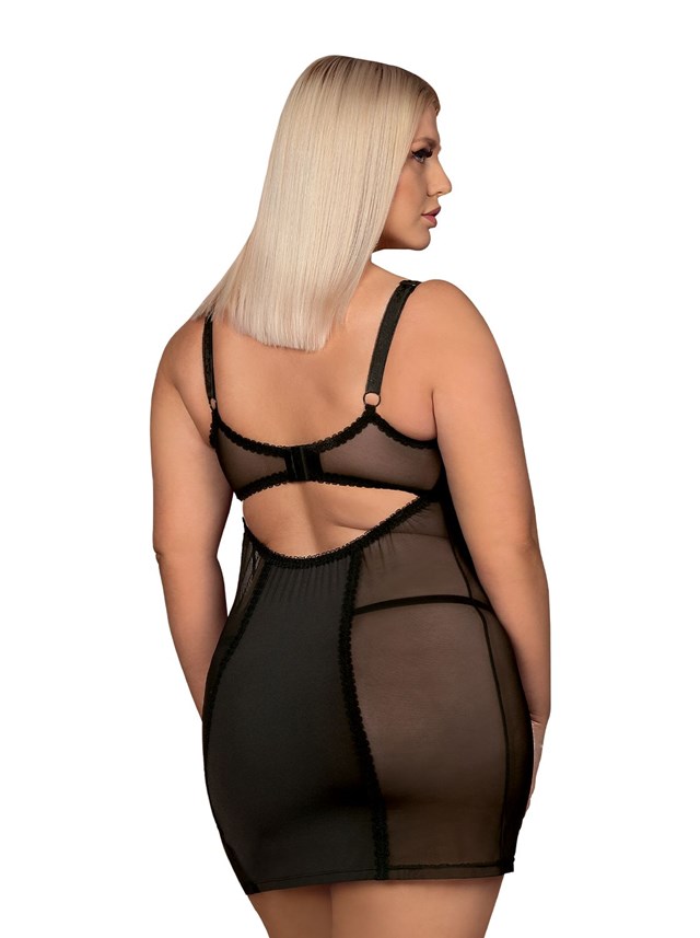 AMALLIE - SORT CHEMISE & G-STRENG