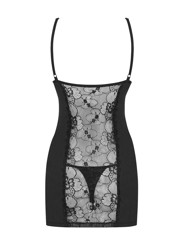 Heartina Black - Chemise og G-streng