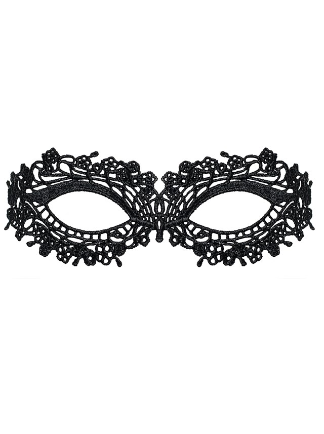 Sort Guipure Maske