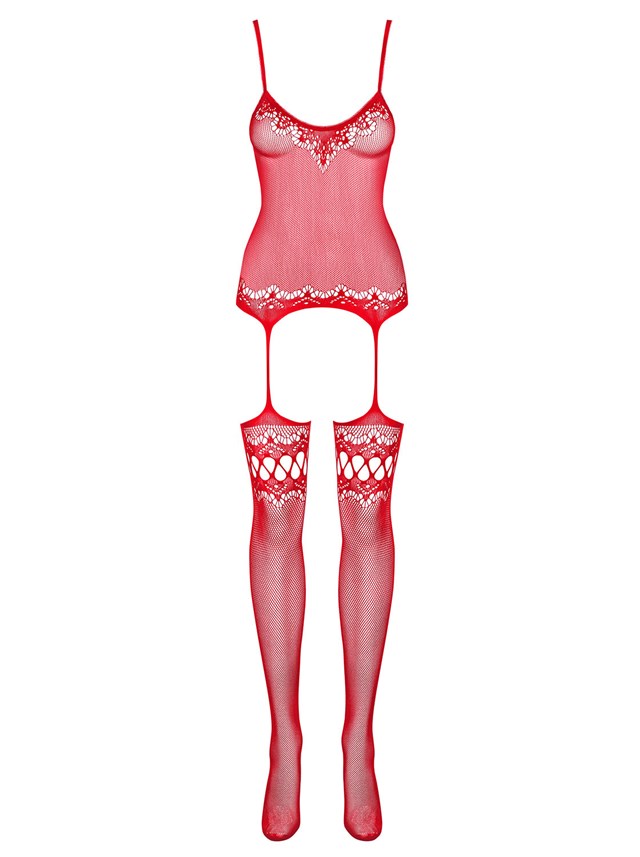 F214 - Rød Bodystocking