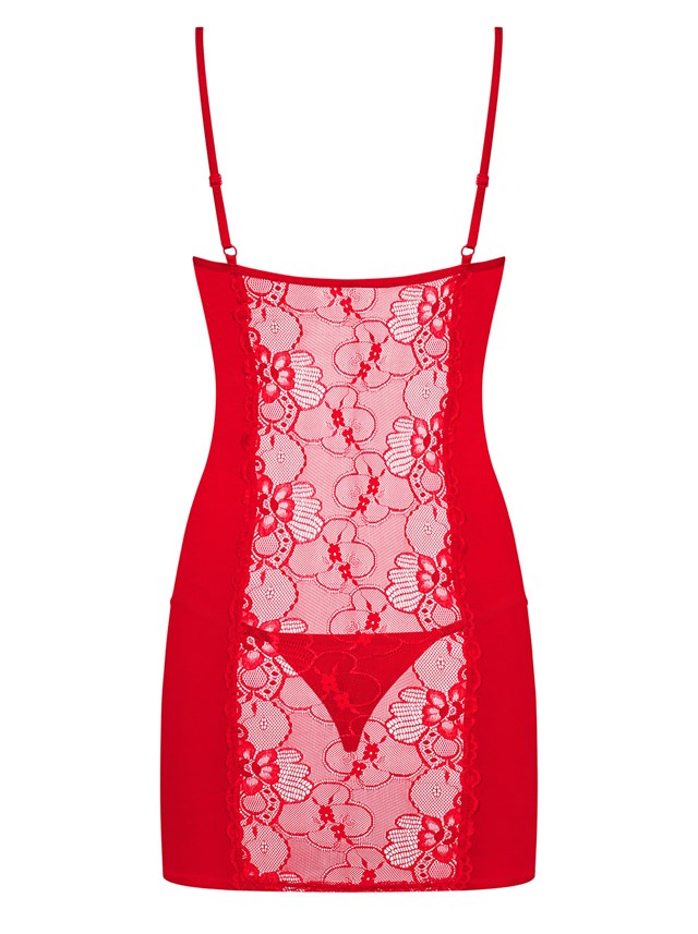 Heartina Red - Chemise og G-streng