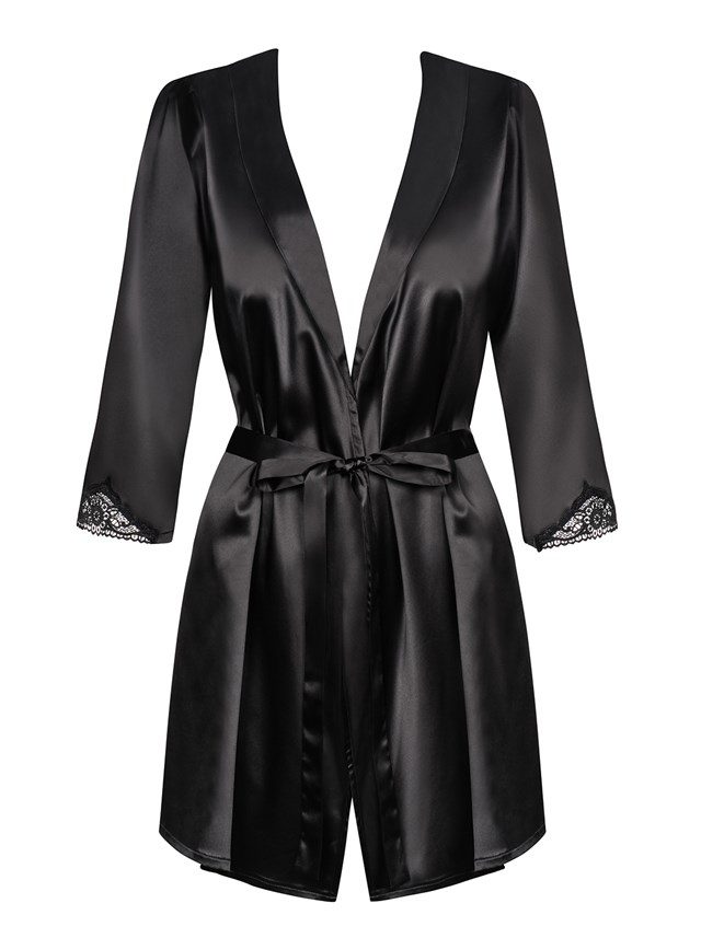 Satinia - Sort Kimono