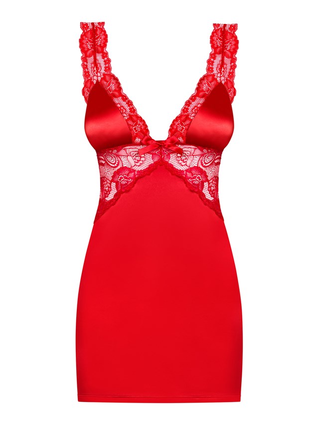 Secred - Rød Chemise og G-streng