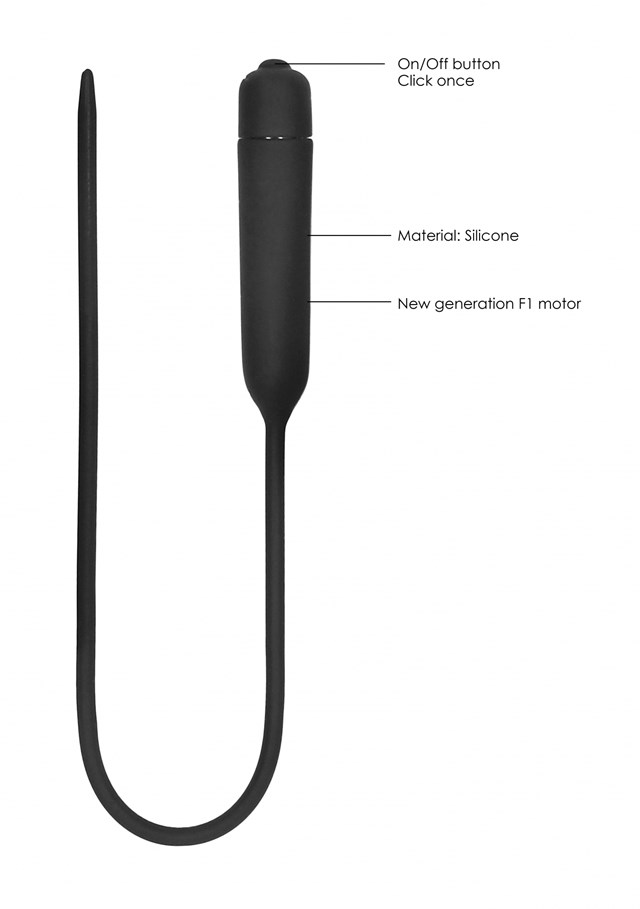 Urethral Sounding Ekstra Lang Silikone Vibrerende Bullet Plug