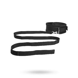 Velvet & Velcro Adjustable Collar With Leash