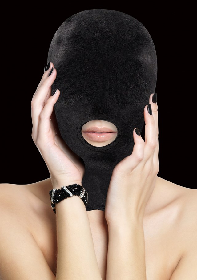 Velvet & Velcro Maske med Mundåbning