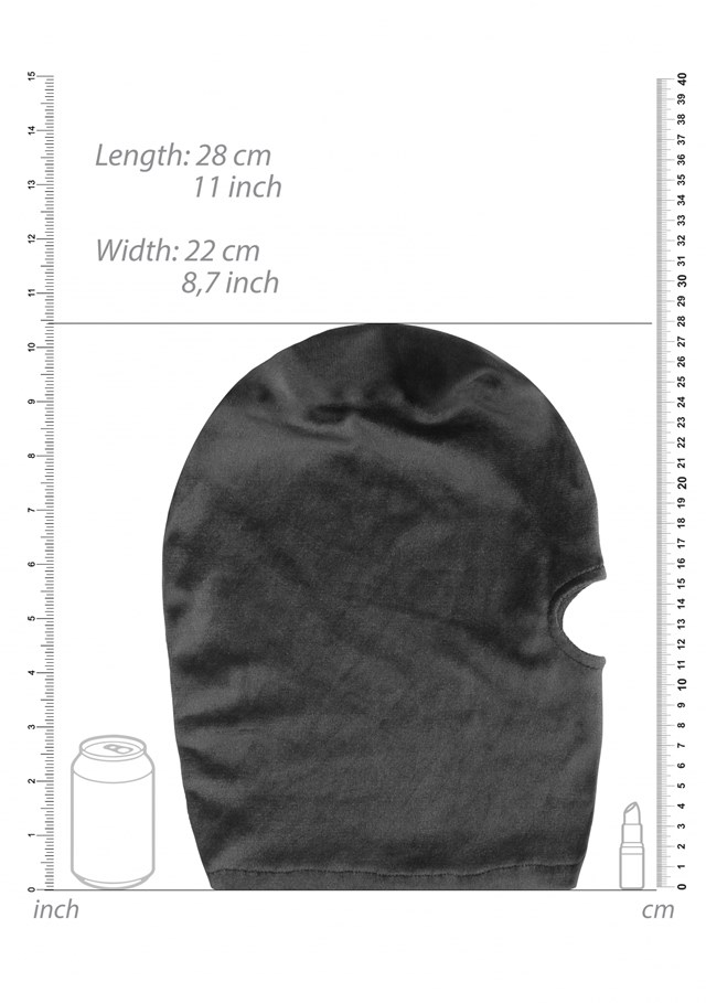 Velvet & Velcro Maske med Mundåbning