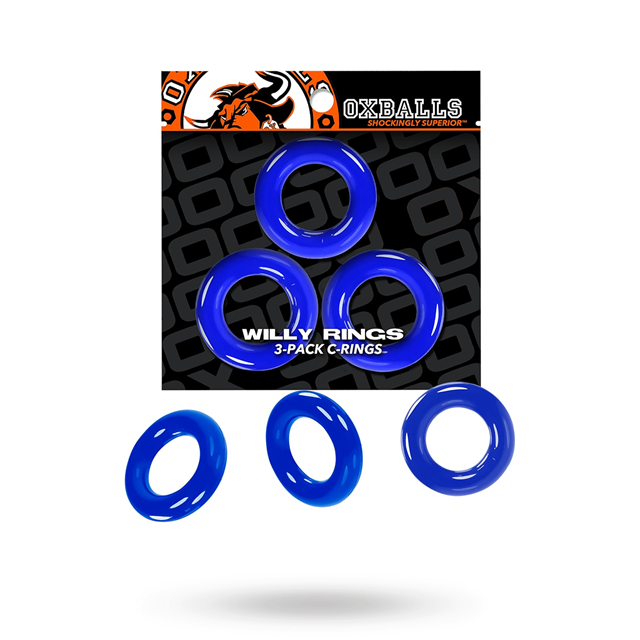 Willy Rings Cock Rings Blue 3-pack