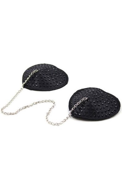 Heart Chain Nipples Tassels - Sorte