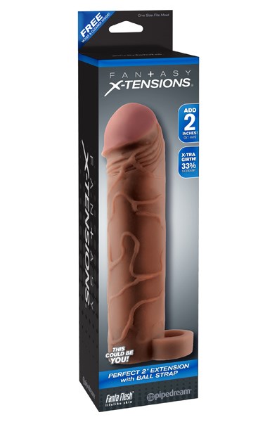 Fantasy X-tensions Perfect Extension med Ball Strap - Penisforlænger