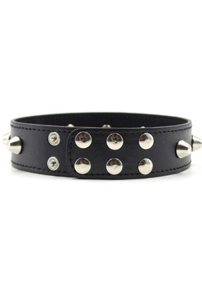 TOYZ4LOVERS Spikes Collar Choker - Sort