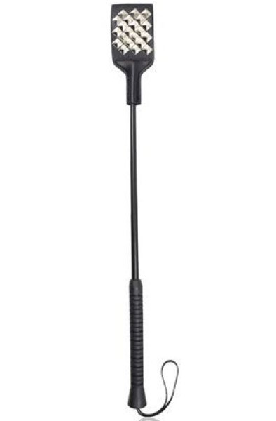 Square Spot Ridepisk med Nitter - Sort