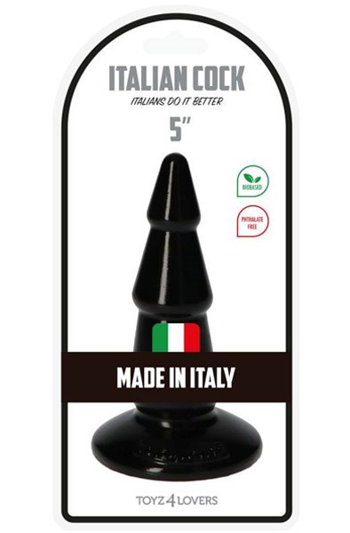TOYZ4LOVERS Italian Cock Anal Plug 13 cm - Sort
