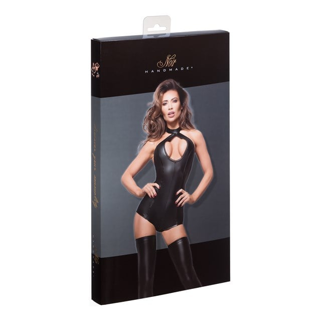 Wetlook Bodystocking Med Blondekant