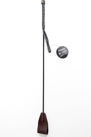 & Let It Sting - Brown Leather Riding Crop
