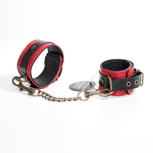 & Restrain Me - Black/Red Ankle Cuffs