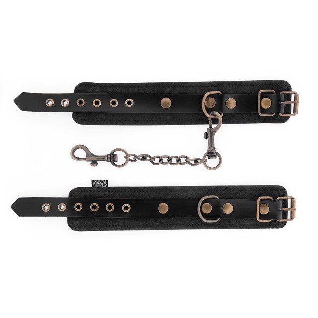 & Restrain Me - Luxury Black Suede Wrist Cuffs