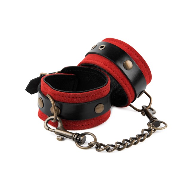 & Restrain Me - Luxury Red Suede Wrist Cuffs