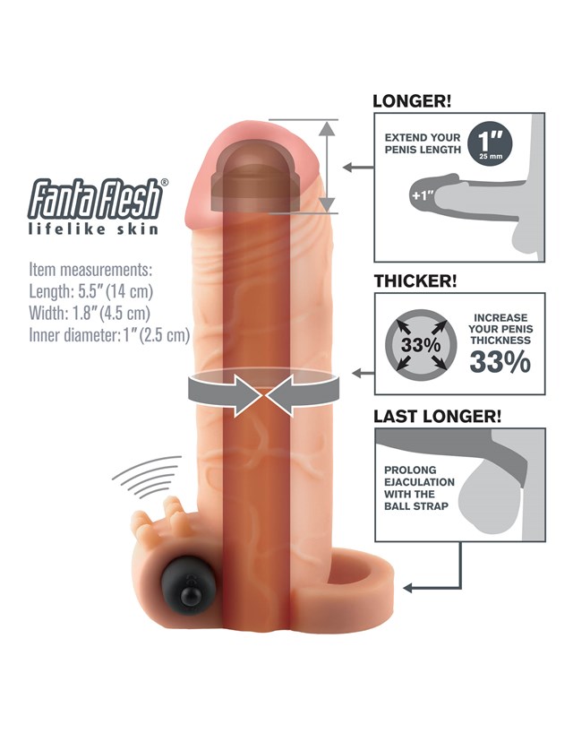 Vibrating Real Feel 1" Extension