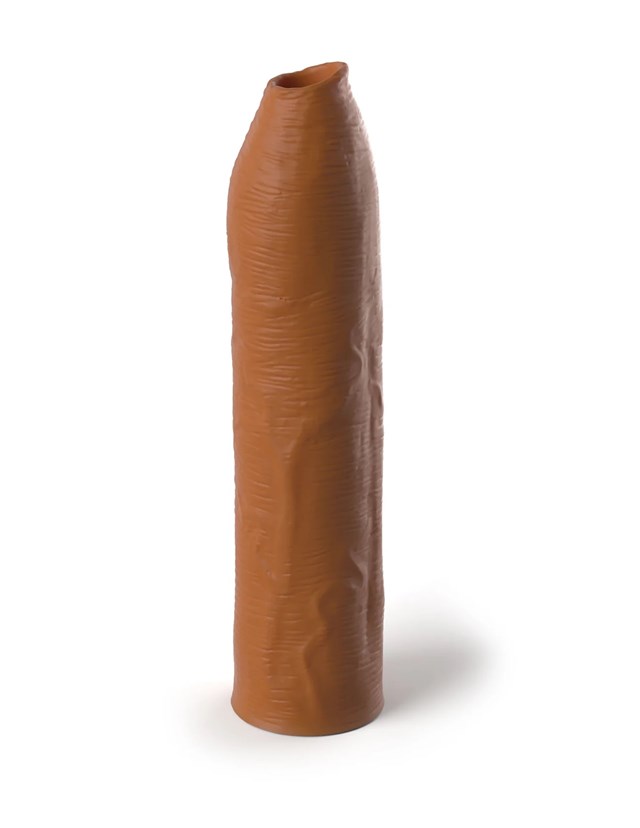 Uncut Silicone Penis Enhancer - Tan