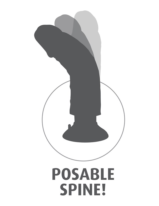 Vibrerende Dildo 20 cm - Lys Hudfarve