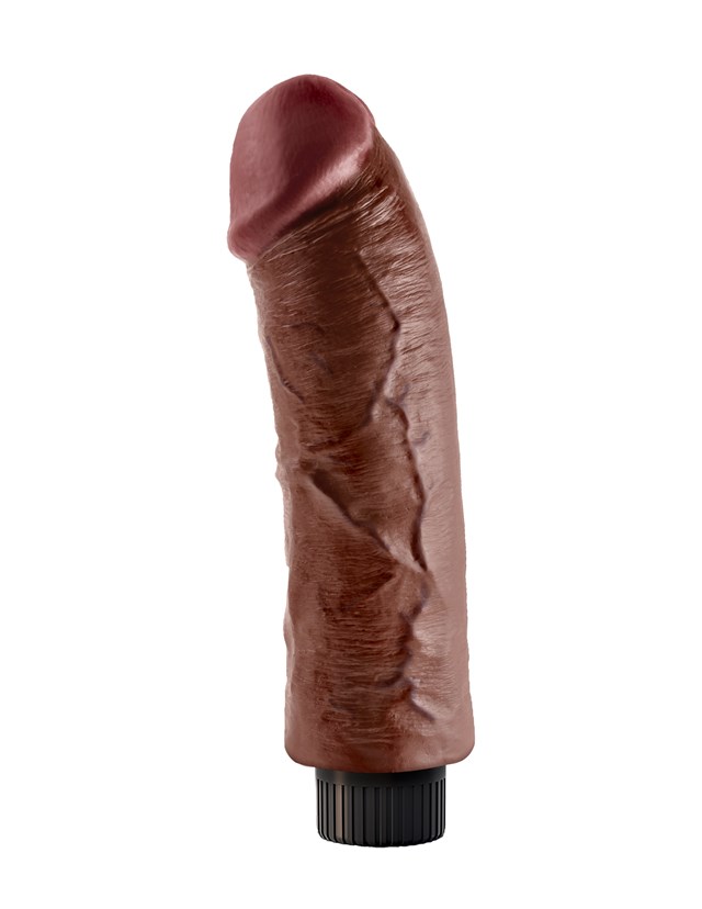 Vibrerende Dildo 20 cm - Brun