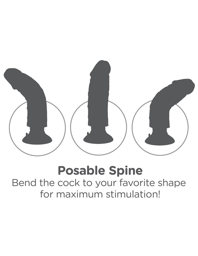 Vibrerende Dildo 20 cm - Brun