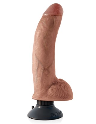Vibrerende Dildo Med Pung 27 Cm - Solbrun