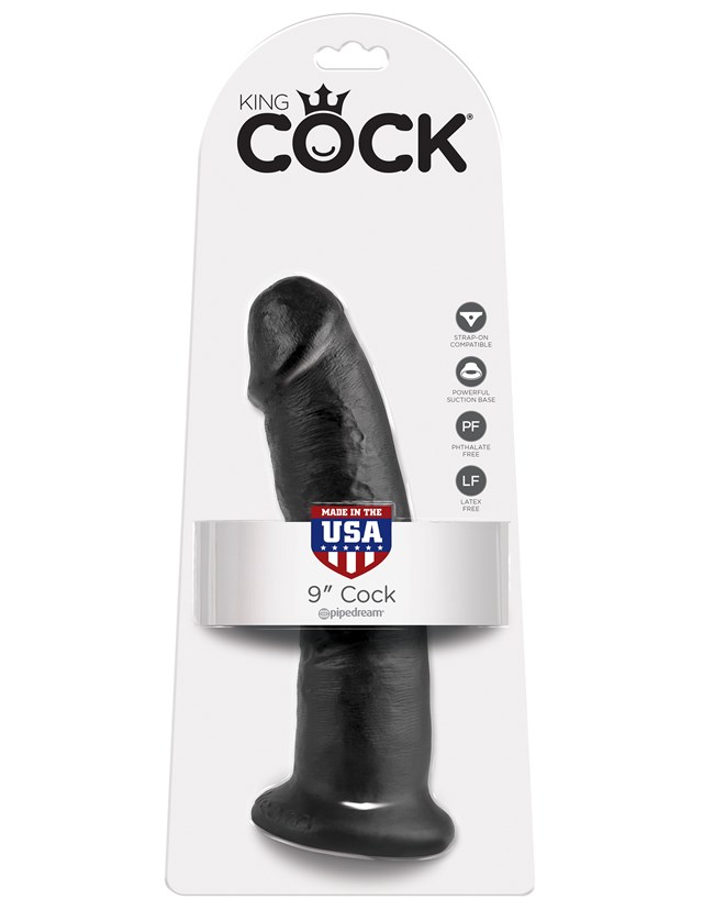 King Cock Realistisk Dildo 23 cm - Sort