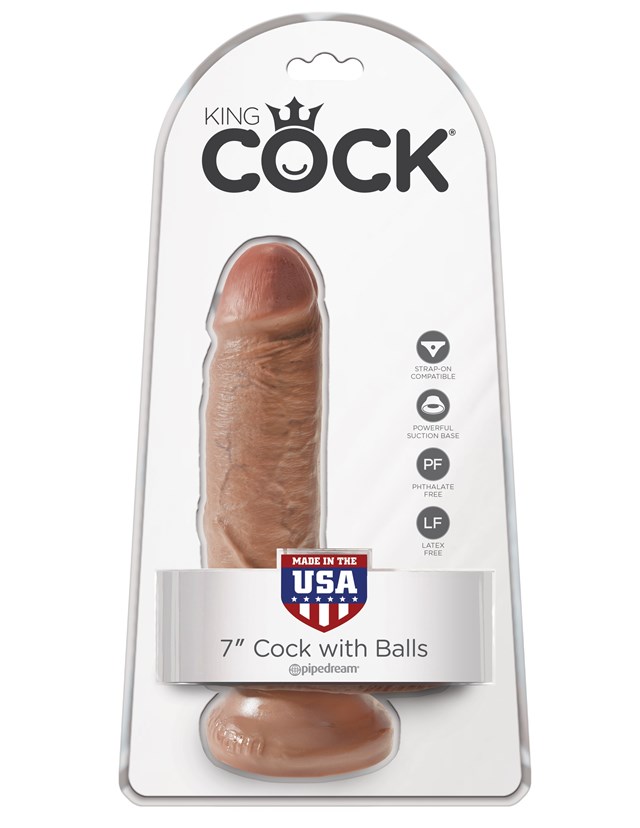 Cock with Balls 18cm - Tan