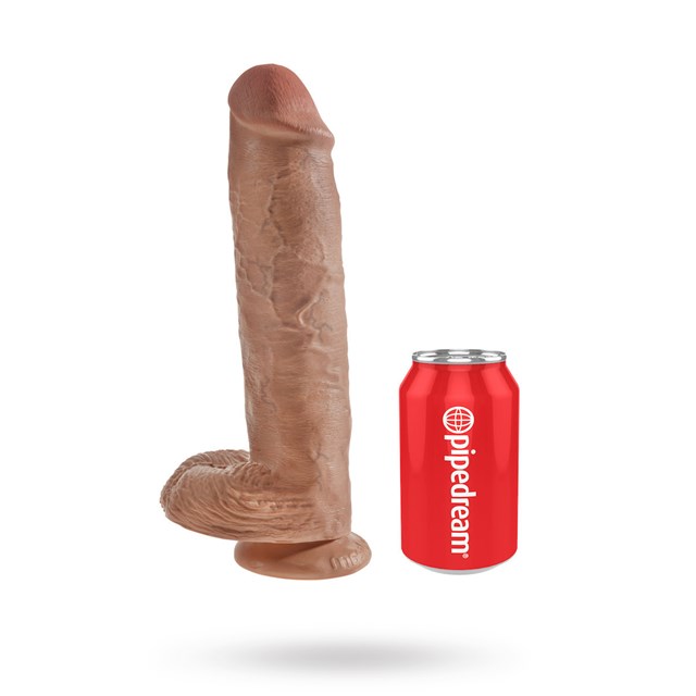 Dildo med Pung 29.5 cm - Solbrændt