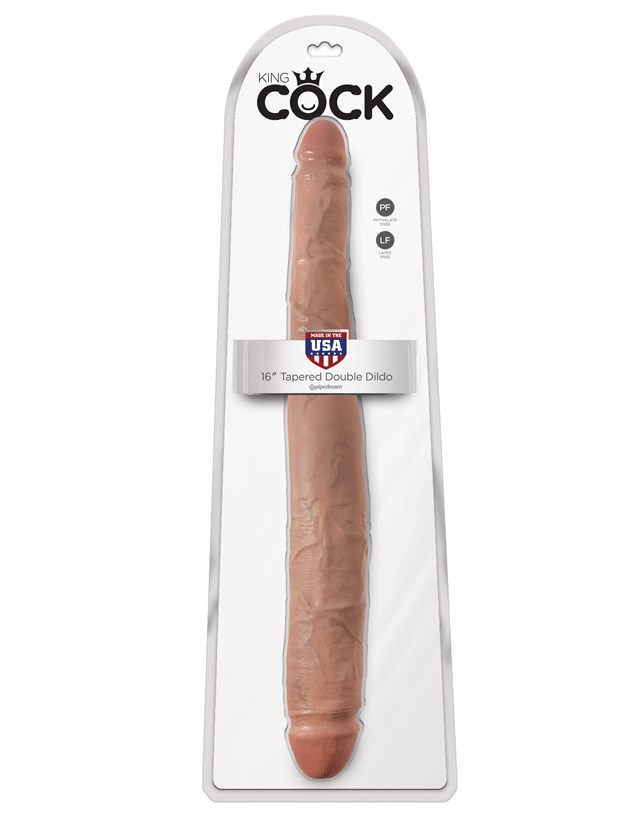 Tapered Double Dildo 40.5cm - Tan