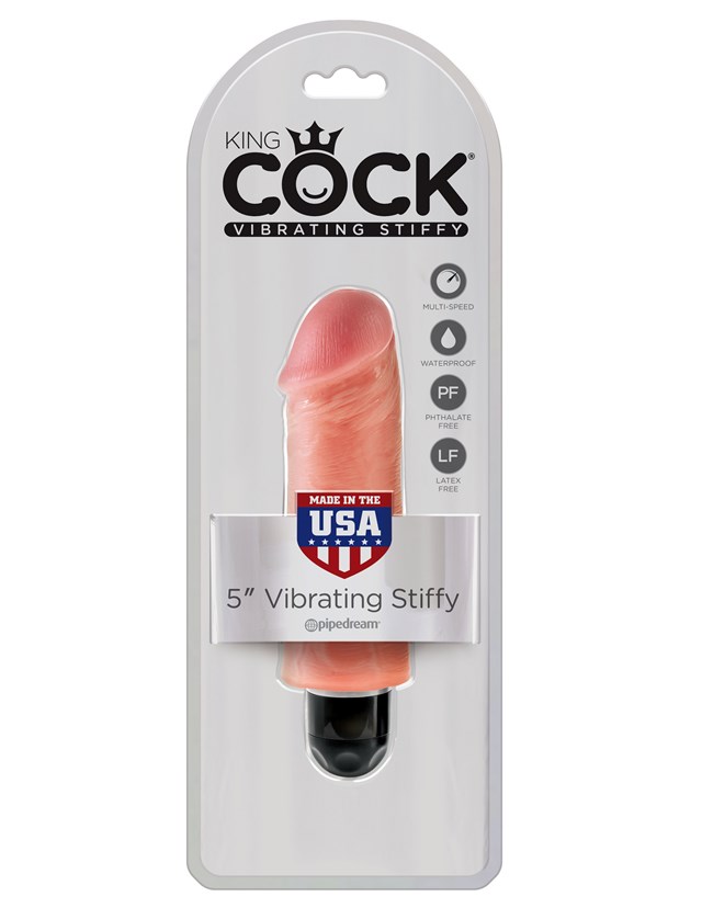 Stiffy Vibrerende Dildo 15.5 cm - Naturlig Lys