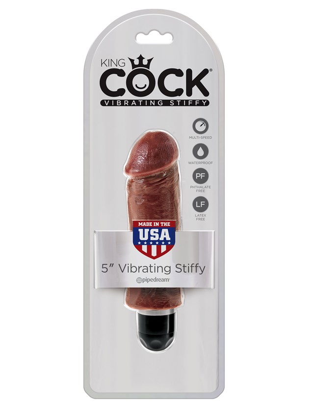Stiffy Vibrerende Dildo 15.5 cm - Brun