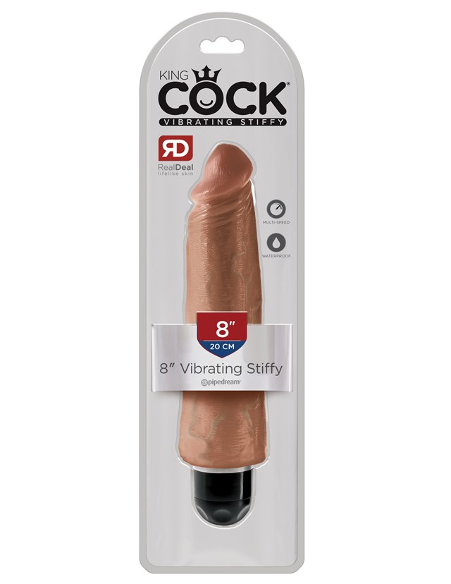 Stiffy Vibrerende Dildo 21 cm - Solbrændt