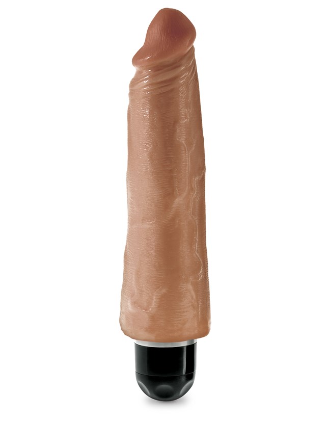 Stiffy Vibrerende Dildo 21 cm - Solbrændt